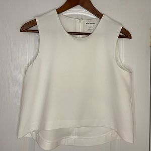 Club Monaco White Crepe Top